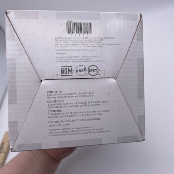 Scentsy Choose Happy Mini PLUG IN Wax Warmer Glass NEW in BOX - Picture 2 of 4